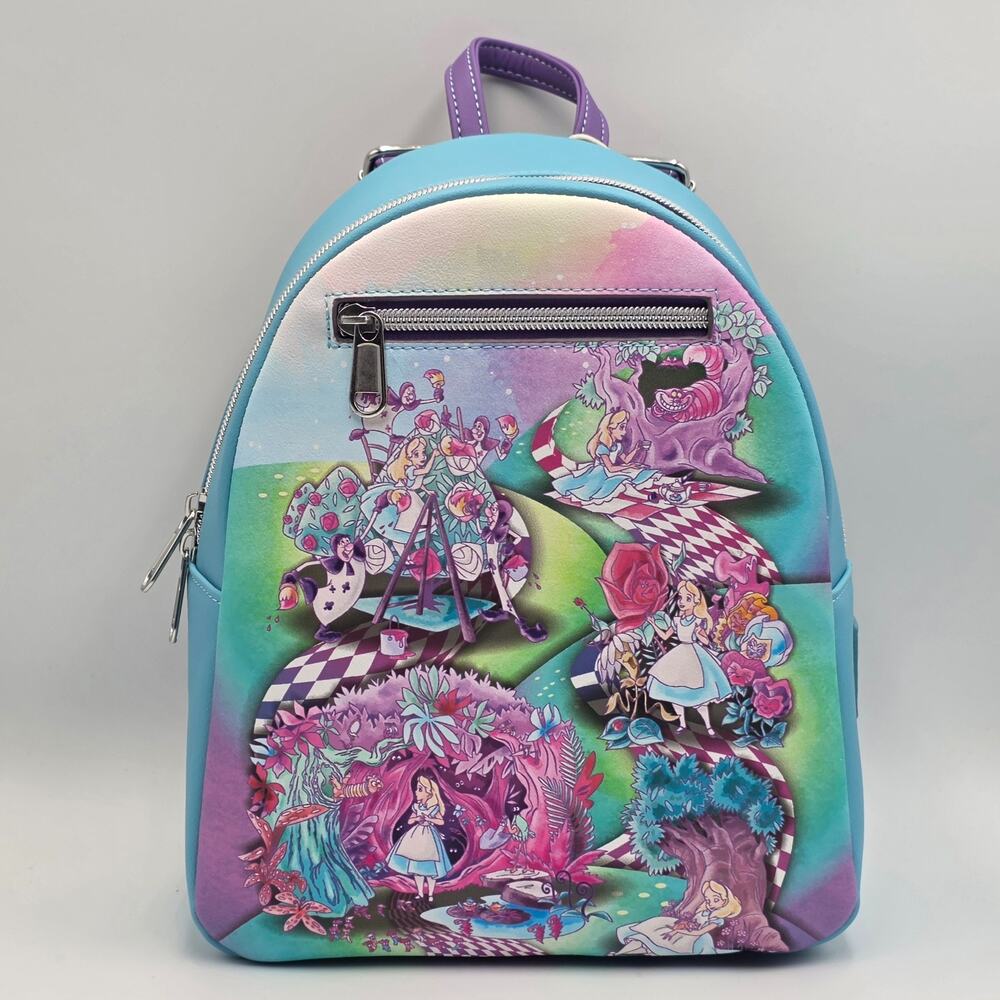 Loungefly Disney Alice In Wonderland Scenes Mini Backpack New